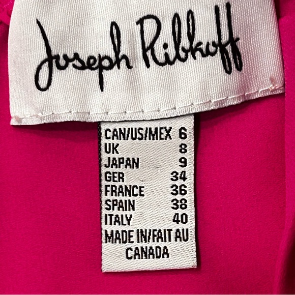 Joseph Ribkoff Hot Pink Ruffle‎ Sleeve Blouse Size 6 - Picture 7 of 15